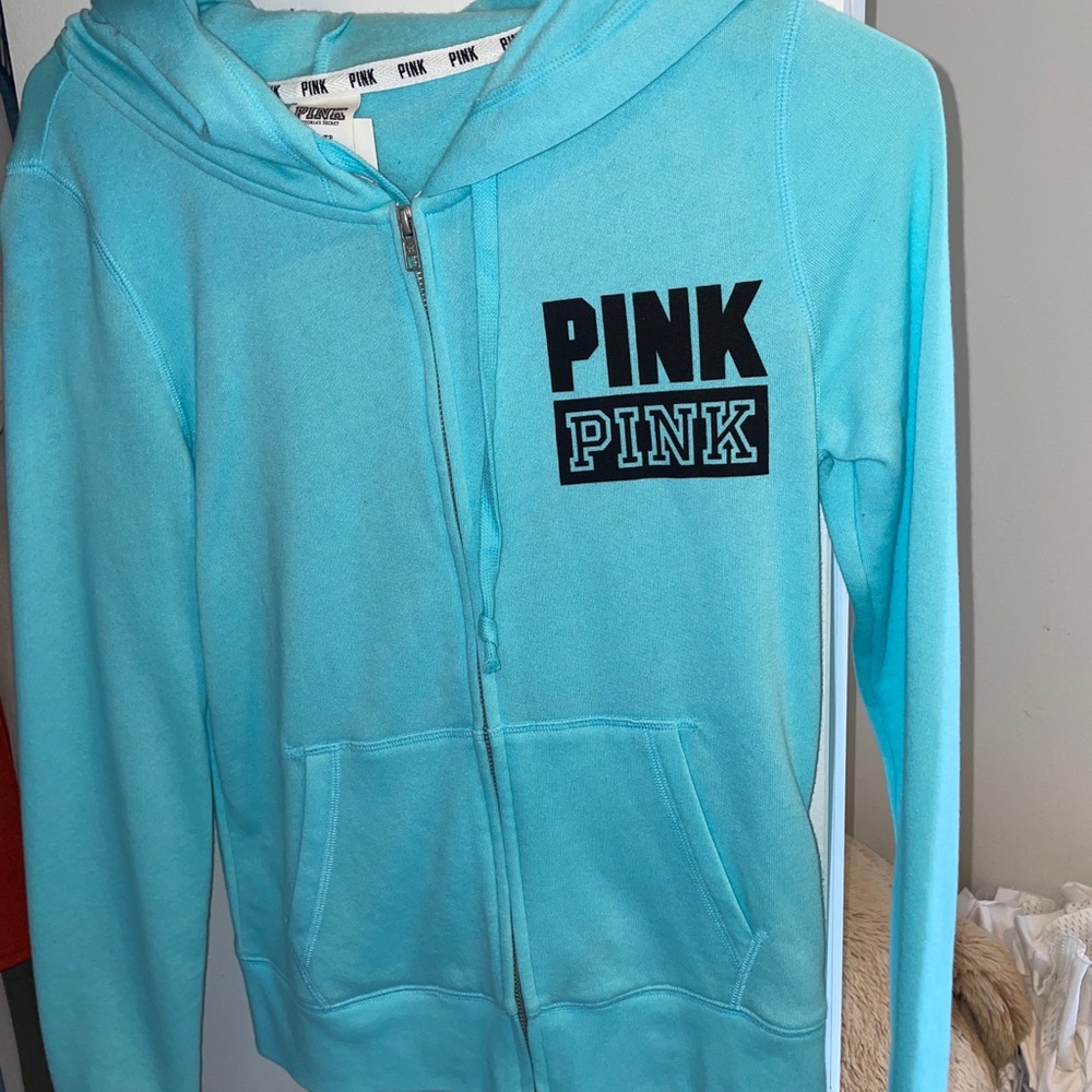 Light blue PINK zip up